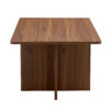 44.8 Inch Walnut Wood Grain MDF Coffee Table - Modern Luxury, Stable Triangular Support.The coffee table is made of medium density fiberboard material and is suitable for living rooms, bedrooms,etc.