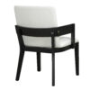Modern Black Wood & White Glossy PU Leather Upholstered Dining Chairs Set of 2