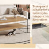 Double layered rectangular coffee table.The board is made of MDF with wooden stickers, with transparent tempered glass on both side.Suitable for various occasions such as living rooms and bedrooms.