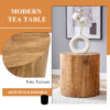The cylindrical table with its patterned design can be easily integrated into a variety of interior styles, from coffee tables to small dining tables, workbenches or makeshift writing desks.