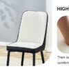 Modern Two-Tone PU Dining Chairs - White and Black spliced chairs With Gold Decorated Legs.White and Black spliced,Black Metal Legs,Set of 4 chairs.