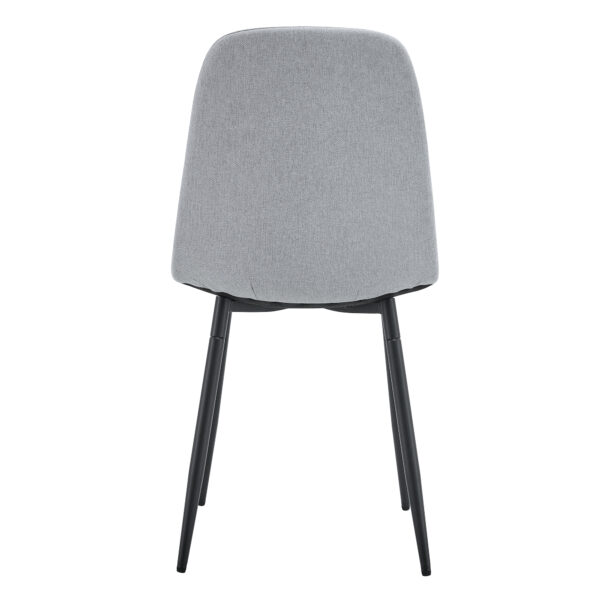 1808317302c941d79a7d3ed99daf5951_81d495433c32c4442b546f7c206285e9 Comfortable Linen-Cotton Dining Chair Set - Six Pieces in Light Gray.Integrated Seat and Backrest,Linen-Cotton Material,Modern Home Matching.