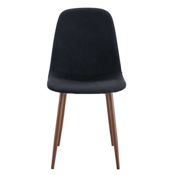 18f93f6c95ca45728751ec4352ea8158_f94cca26512e43da904ed4bc58f011e8 Luxury Simple Chair - Set of 4 BLACK Linen-Cotton Material High Resilience Dining Chair with Metal Walnut Color Leg.Integral metal leg architecture,Suitable for various interior decoration styles.