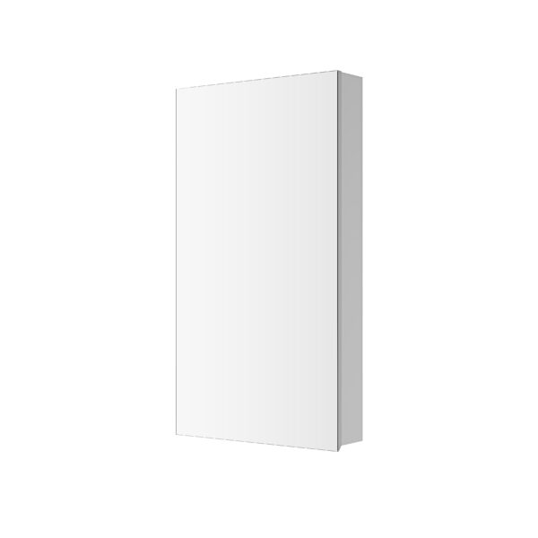 20'' W x 36'' H Surface Frameless Mirror Medicine Cabinet, Beveled Mirror Edges Bathroom Medicine Cabinet, Left opening door