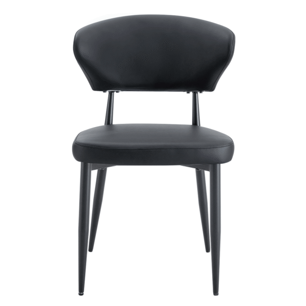 1910cb45aeeb470ebbeddb210a837f60_2e604411ca8bdb8ebaae51419c6d08b2 Black Minimalist Ergonomic Dining Chair, With A Curved Backrest For Comfortable Design,Unlocking A Comfortable And Minimalist New Sitting Posture. A Pack Of 4.Available In Black And White.