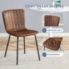Table and chair set.A Modern Minimalist Circular Dining Table With A Diameter Of 33.3 Inches.Paired With 4 High Quality Brown Dining Chairs Made Of Technology-Fabric.Iron pipe spraying Legs.