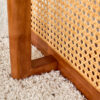 Chinese style log wind Imitation rattan Walnut color tea table rectangular solid wood coffee low table small family living room tea table