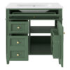 30'' Bathroom Vanity with Top Sink, Modern Bathroom Storage Cabinet with 2 Drawers and a Tip-out Drawer, Single Sink Bathroom Vanity