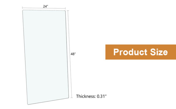 19547267387a49388bce4eb061ef8ffa_3da5afd844c7e51ace6609b6841bb86d ONLY Separate Glass Tabletop.24*48 inch Rectangular heat-resistant Transparent Tempered glass Tabletop.Suitable for various occasions such as kitchens and restaurants.Transparent,24*48*0.31 inch.