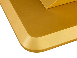 Table and chair set.71"x35.4"x30" Luxurious Pandora Patterned Glass Dining Tabletop with Golden Back To Back C-Shaped MDF Legs.Paried With 8 Light Gray PU Chairs with golden C-tube metal leg.