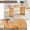 Chinese country retro solid wood dining table, simple modern imitation rattan dining table, wooden dining table.Suitable for dining room, living room, office.Natural Style Solid Wood Dining Table.