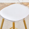 Modern and comfortable upholstered bar chairs, metal legs, small size bar chairs, suitable for part of the crowd, stylish design for dining room, kitchen, terrace and living room chairs.