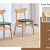 The stylish and durable solid wood dining chair, small curved back, PU cushion, and beautiful shape match perfectly with any room and everyday use
