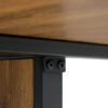 Table and chair set.67"x36" Wood-Textured MDF Dining Table Set with 6 Brown Fabric Chairs.MDF sticker,Wood colored texture sticker,Black C-tube dining chair legs,Suitable for kitchen,Dining room,etc.