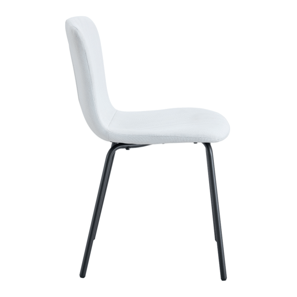Luxury Minimalist Chairs - A set of 4 high quality dining chairs with black metal legs. The integral metal leg structure is suitable for various interior decoration styles.