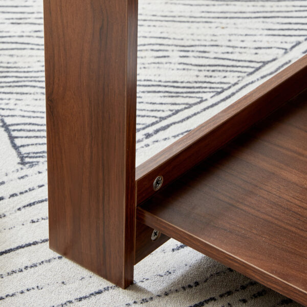 1b4edc440eed44b4960e1b672543df23_20231011_b0d4841aa35c17e78f30a4c8b299ed26 Modern and practical walnut textured coffee tables , tea tables. The double layered coffee table is made of MDF material. Suitable for living room 43.3"*21.6"*16.5" CT-16