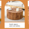 The cylindrical table with its patterned design can be easily integrated into a variety of interior styles, from coffee tables to small dining tables, workbenches or makeshift writing desks.