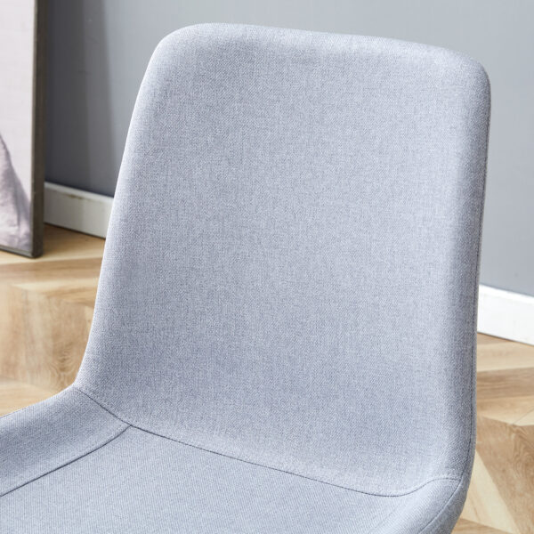 1b6d1d0a43b84bae925ecf80523fdacb_65c4af9546628e7e874519d4e6f57adc Comfortable Linen-Cotton Dining Chair Set - Six Pieces in Light Gray.Integrated Seat and Backrest,Linen-Cotton Material,Curved Widened Cushion Design For More Comfort.