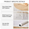 Table and chair set, MDF desktop, white metal table legs, stable and beautiful, suitable for most styles of home. Modern simple dining table, comfortable seating.