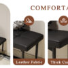 Table and chair set.Modern Black Marble Pattern MDF Dining Table Set - 55"x31.4" with 4 Extended Seat Cushion PU Dining Chairs and 1 Bench,A Choice of Subtle Luxury for Modern Homes.