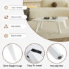 Modern minimalist white imitation marble tabletop coffee table. Solid wood spray painted desk legs, cloud shape to give you a new experience, computer desk. Suitable for dining and living rooms.