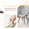 Extended Seat Cushion PU Dining Chair Set - Four Pieces.Smooth line design,Integral metal leg structure,Can integrate well into various modern home decoration styles.Gray and Brown Splicing Colors.