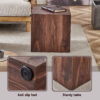 16*16*16 Inch Walnut Wood Grain MDF Coffee Table - Luxurious Design, Perfect Living Room Accent.Cube fashion texture design coffee table, suitable for various situations and scenes.