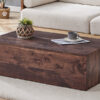 39.3*23.6*12 Inch Walnut Wood Grain MDF Coffee Table - Luxurious Design, Perfect Living Room Accent.Fashion texture design coffee table, suitable for various situations and scenes.