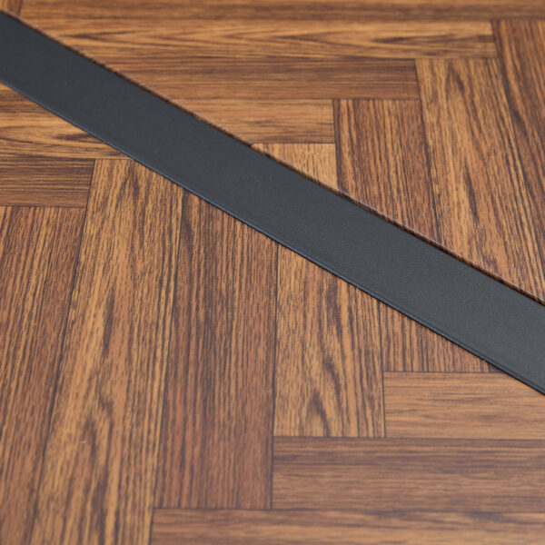 Table and chair set.A retro rectangular dining table with fishbone patterned MDF desktop and black metal legs.Paired With 4 Brown technology fabric chairs with Featuring arched black legs.