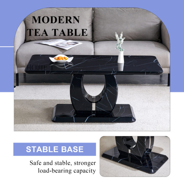 1e60566ed04245eebd8a016fee7d3490_8c0d58e07d4ff6948c0ef84573b0cdc0 Modern minimalist black MDF pattern sticker pattern MDF rectangular coffee table. Add a peaceful and comfortable atmosphere to your home. MDF coffee table, black MDF pattern sticker, side table.