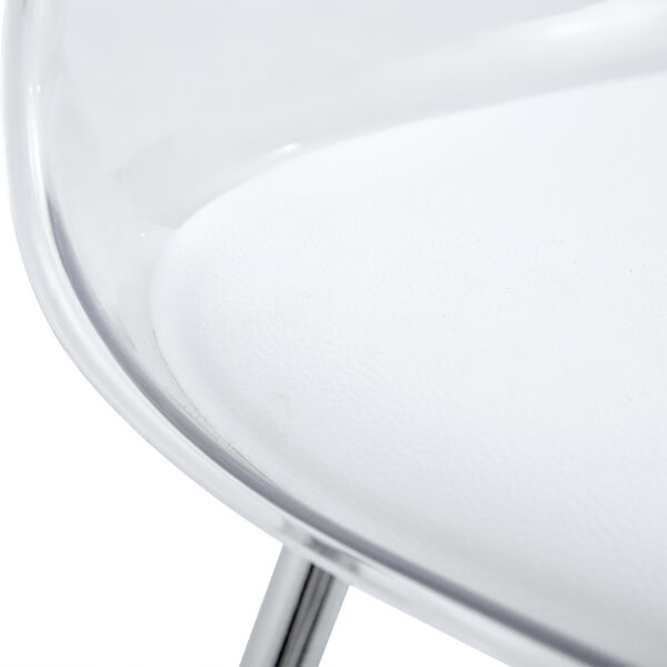 Modern and comfortable upholstered bar chairs, metal legs, small size bar chairs, suitable for part of the crowd, stylish design for dining room, kitchen, terrace and living room chairs.