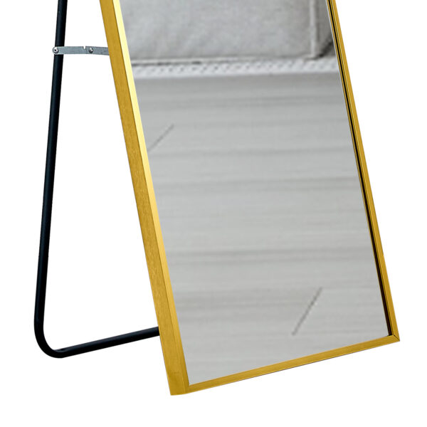 1ebc9c709dc84f4b993bc38f45165d1d_f6b80f5465897fa2e84fd25d726245c0 The 4rd generation aluminum alloy metal frame wall mounted full body mirror, bathroom makeup mirror, bedroom entrance, decorative mirror, quality upgrade, 59 "* 15.7"W1151125156