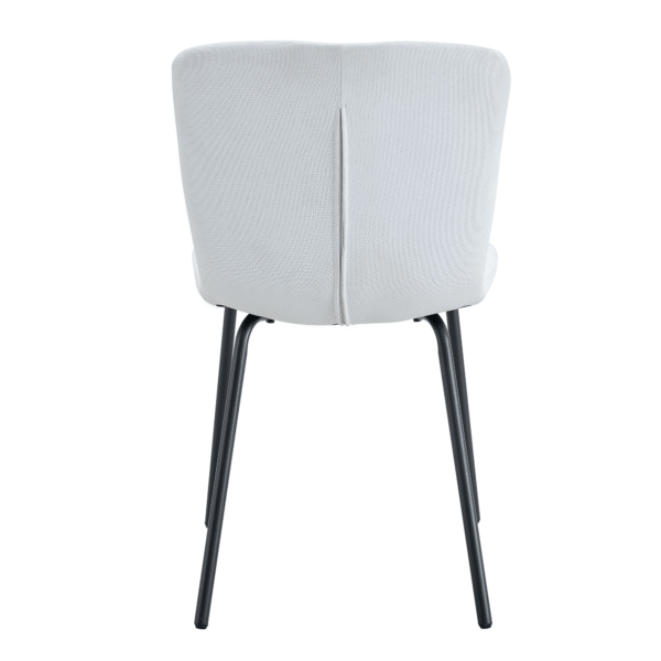 Luxury Minimalist Chairs - A set of 4 high quality dining chairs with black metal legs. The integral metal leg structure is suitable for various interior decoration styles.