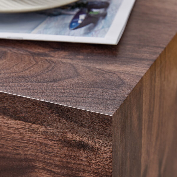 1f3dc4c7614149889d0cd9cd6495eb42_07c505e3acdc6d47d9ba8619f36c8354 39.3*23.6*12 Inch Walnut Wood Grain MDF Coffee Table - Luxurious Design, Perfect Living Room Accent.Fashion texture design coffee table, suitable for various situations and scenes.