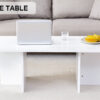 A modern and practical white coffee table. The coffee table is made of medium density fiberboard material, Suitable for living room, bedroom, and study. CT-2O