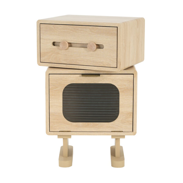 1fc6e29e4c4d46f4bf421c0e737df900_be63ba39ce90392e91897e49323ecfbb MDF CREATIVE ROTATABLE ROBOT STORAGE SIDE TABLE, NATURAL COLOR