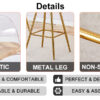 Modern and comfortable upholstered bar chairs, metal legs, small size bar chairs, suitable for part of the crowd, stylish design for dining room, kitchen, terrace and living room chairs.