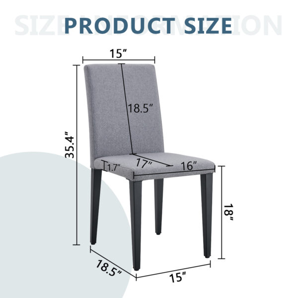 1fda1003efc747019f06ae279a619850_3655720584c007ef1157211b0b267ddb Two Light Gray Linen-Cotton dining chairs, simple and versatile, comfortable and accompanied. Exquisite and versatile dining chairs unlock a comfortable new experience.(Set of 2)