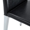 Table and chair set.64.5x35.4 Inch Stylish White Marble Textured Dining Table.Paried With 6 Black PU dining chairs, Silver Metal Legs.Simple and versatile.High Elasticity Sponge Filling.