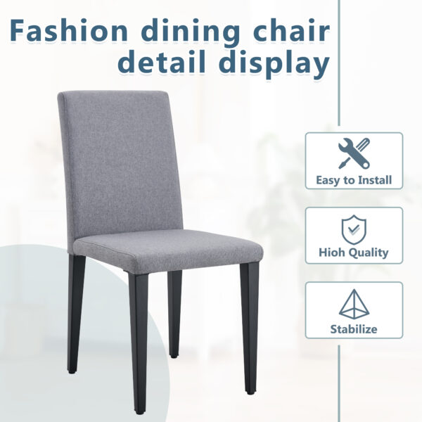 208b6d09ccb6435d80075a169bb7b3d1_33a23e2a5d1ea54ace21d0354d8e8828 Four Light Gray Linen-Cotton dining chairs, simple and versatile, comfortable and accompanied. Exquisite and versatile dining chairs unlock a comfortable new experience.(Set of 4)