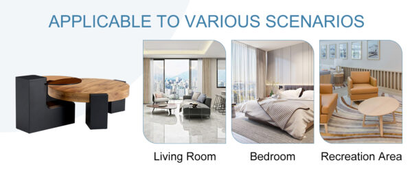 The detachable double-decker coffee table, the stylish design is more precious, and the detachable design can make the use of space more flexible and suitable for various scenes.