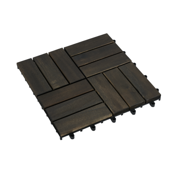215c8a3aaac54c5cb283544cc2ce951d_6492a962d46a00df154b6d4d82c54ac3 Acacia Wood Interlocking Deck Tiles Checker Pattern, 30 PCS 12" x 12" Dark Brown Square Acacia Hardwood Outdoor Flooring for Patio, Bancony, Pool Side,...
