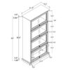 4 Tier Glass Display Cabinet for Living Room Stylish Storage Curio Cabinet with Flip Up Glass Doors Perfect Collectors Showcase Toy Figure Organizers Rack Elegant Bookcase- BROWN