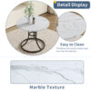 Table and chair set.A Modern Minimalist Circular Dining Table With A Diameter Of 33.3 Inches.Paired With 4 High Quality Light Gray Dining Chairs Made Of Linen Fabric.Iron pipe spraying Legs.