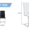 Set of 6 dining chairs, white dining chair set, PU material high backrest seats and sturdy leg chairs, suitable for restaurants, kitchens, living rooms
