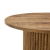 A modern circular coffee table with a diameter of 27.5 inches interprets home aesthetics and practicality. MDF material,cylindrical table leg design.Becoming the visual focal point of home decoration.