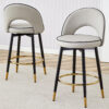 360 ° rotatable bar chair.Modern PU comfortable upholstered bar chair with smooth and beautiful black metal legs for dining room, kitchen, terrace and guest office chair.Set Of
2.W1151P153940