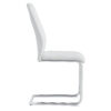 Modern Dining Chairs with Faux Leather Padded Seat Dining Living Room Chairs Upholstered Chair with Metal Legs Design for Kitchen, Living, Bedroom, Dining Room Side Chairs Set of 4 (White+PU )C-001