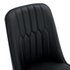 4 modern dining chairs, sleek PU leather backrest, and gold metal legs bring a comfortable home experience to the kitchen, bedroom, and office.