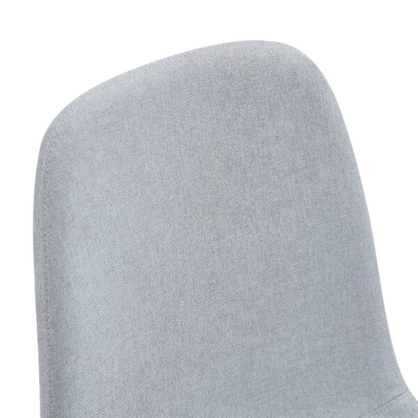 23a6a84b479a4d44bbbf4dd4c12766d2_819b42988af78996c8d668cc9f6f98b2 Table and chair set.79"x31.5" with X-shaped Black Metal Table Legs,Wood Grain Textured MDF Crossbeam.Paired With 8 Chairs Made Of Light Gray Lnen Fabric.Iron pipe spraying Legs.